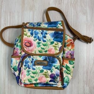 Floral Multi-Color Women's Backpack Bag by